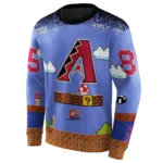 personalized-arizona-diamondbacks-mario-blue-black-hoodie-best-selling.webp