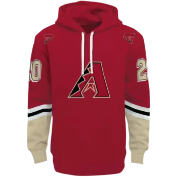 Custom Arizona Diamondbacks Red Striped Sleeve Hoodie