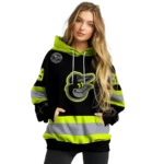personalized-baltimore-orioles-safety-motif-black-neon-green-hoodie-best-selling.webp