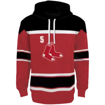 Custom Boston Red Sox Red Striped Hoodie – Personalized Fan Gear