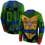 personalized-chicago-cubs-superhero-armor-blue-green-hoodie-best-selling.webp
