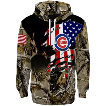 Chicago Cubs Personalized Tree Camo Hoodie – Custom MLB Apparel