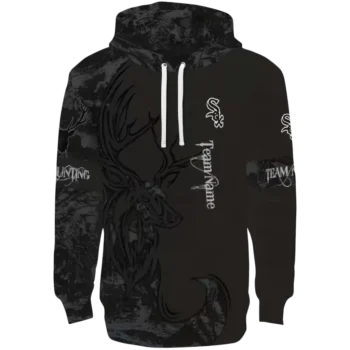 Custom Chicago White Sox Deer Silhouette Black Hoodie