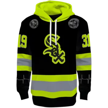 Custom Chicago White Sox Neon Green Black Safety Hoodie