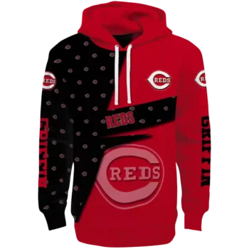 Cincinnati Reds Personalized Red Hoodie – Abstract Design