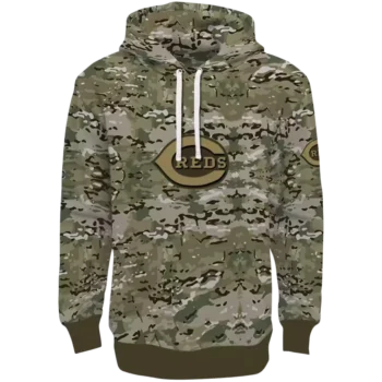 Personalized Cincinnati Reds Military Hoodie – Custom MLB Fan Gear