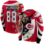 personalized-cincinnati-reds-puzzle-pieces-red-hoodie-best-selling.webp
