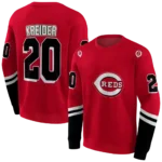 personalized-cincinnati-reds-striped-sleeves-red-hoodie-best-selling.webp
