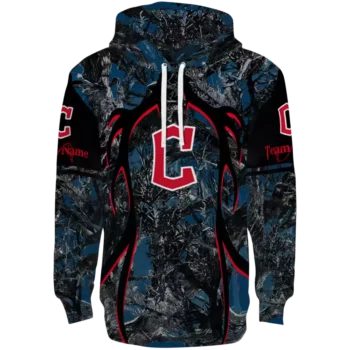 Cleveland Guardians Hunting Hoodie - Personalized Navy Blue Black