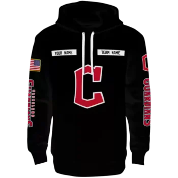 Cleveland Guardians Punisher Skull Black Hoodie – Personalized