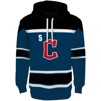 Cleveland Guardians Navy Blue Striped Personalized Hoodie