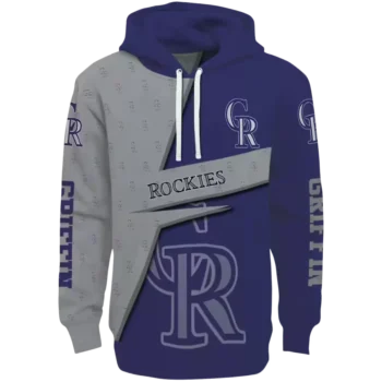 Custom Colorado Rockies Blue Abstract Hoodie – Personalized Gear