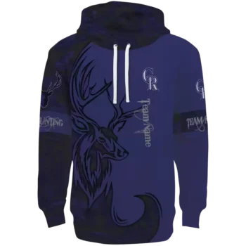 Custom Colorado Rockies Deer Silhouette Blue Hoodie – Personalized