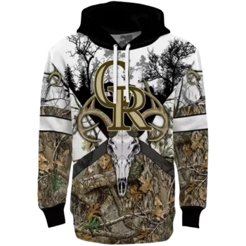 Custom Colorado Rockies Hoodie with Forest Silhouette Design
