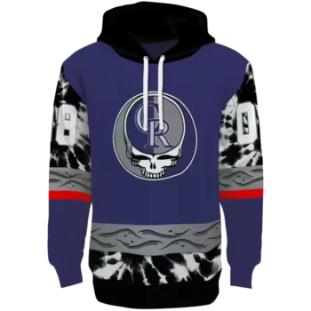Custom Colorado Rockies Grateful Vibes Blue Hoodie