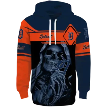 Custom Detroit Tigers Grim Reaper Hoodie – Navy Black Sweatshirt