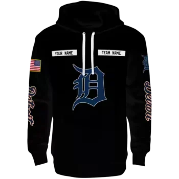 Detroit Tigers Punisher Skull Black Hoodie – Personalized Design