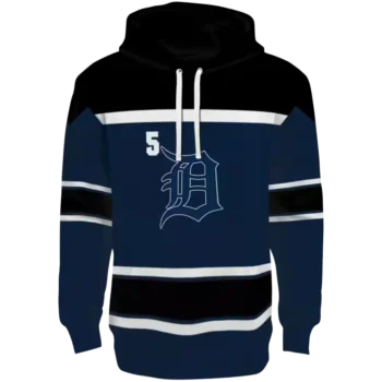 Detroit Tigers Navy Striped Hoodie – Personalized Fan Sweatshirt