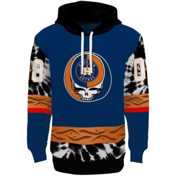 Custom Houston Astros Grateful Vibes Blue Hoodie – Personalized
