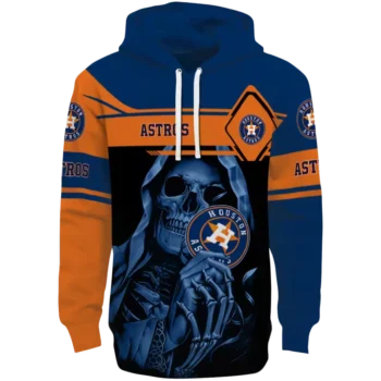 Custom Houston Astros Grim Reaper Hoodie – Blue & Black Design