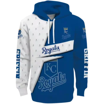 Custom Kansas City Royals Royal Blue Abstract Hoodie