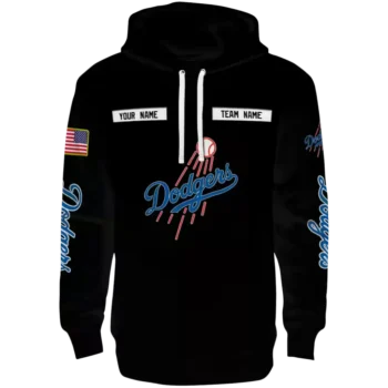 Los Angeles Dodgers Punisher Skull Black Hoodie – Customizable