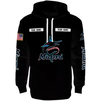 Miami Marlins Punisher Skull Black Hoodie – Personalized Gear