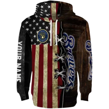 Milwaukee Brewers Personalized American Pride Hoodie | Custom Gear