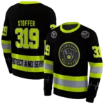personalized-milwaukee-brewers-safety-motif-black-neon-green-hoodie-best-selling.webp