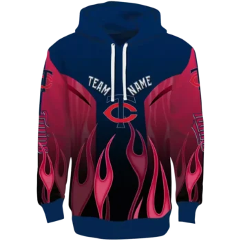 Minnesota Twins Navy Flame Hoodie – Personalized MLB Sweatshirt