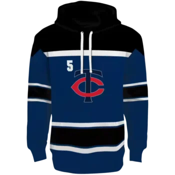Minnesota Twins Navy Striped Hoodie - Personalized MLB Sweatshirt