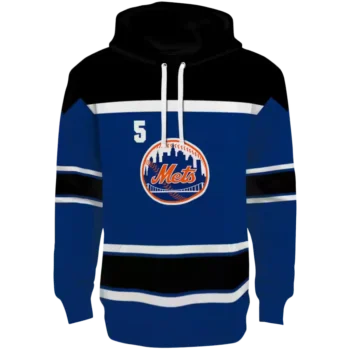Custom New York Mets Blue Striped Hoodie – Personalized Jersey