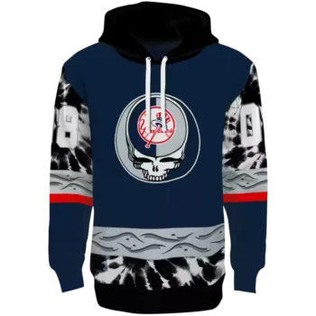 Custom New York Yankees Grateful Vibes Navy Hoodie – Personalized