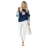 personalized-new-york-yankees-striped-sleeves-navy-hoodie-best-selling.webp