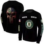 personalized-oakland-athletics-punisher-skull-black-hoodie-best-selling.webp