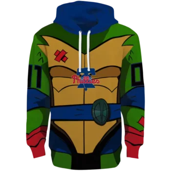 Custom Philadelphia Phillies Blue Green Superhero Hoodie