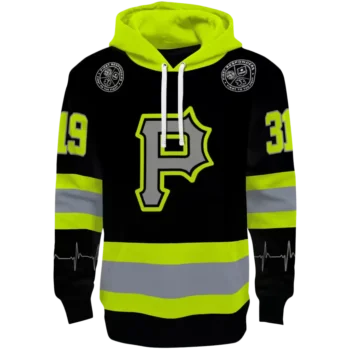 Personalized Pittsburgh Pirates Neon Green Black Hoodie