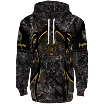 San Diego Padres Hunting Hoodie - Personalized Brown Black Design