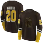personalized-san-diego-padres-striped-sleeves-brown-hoodie-best-selling.webp
