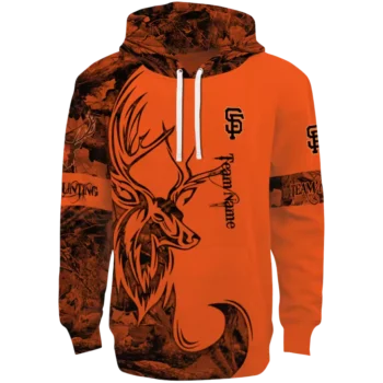 San Francisco Giants Orange Hoodie with Personalized Deer Silhouette