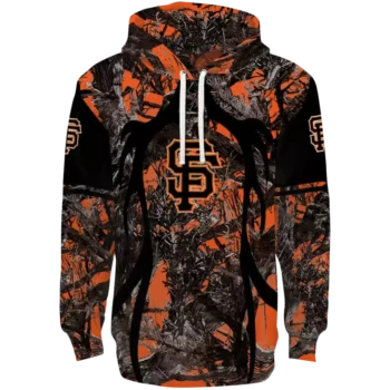 San Francisco Giants Hunting Hoodie - Personalized Orange Black
