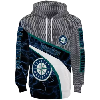 Custom Seattle Mariners Navy Hex Mesh Hoodie – Personalized Gear