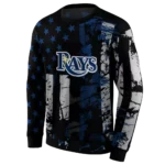 personalized-tampa-bay-rays-distressed-flag-navy-black-hoodie-best-selling.webp