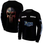 personalized-tampa-bay-rays-punisher-skull-black-hoodie-best-selling.webp