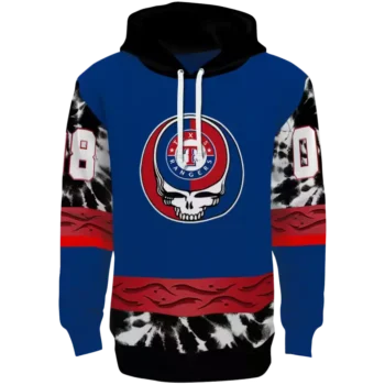 Custom Texas Rangers Grateful Vibes Blue Hoodie – Personalized Tee