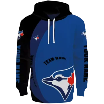 Custom Toronto Blue Jays Minimalist Blue Black Hoodie