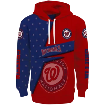 Washington Nationals Red Abstract Shape Personalized Hoodie