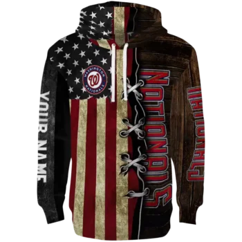 Washington Nationals Personalized American Pride Hoodie