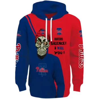 Philadelphia Phillies Blue Hoodie with Achmed Skull Design