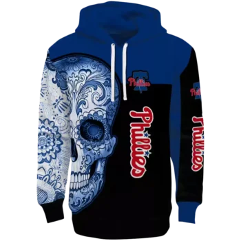 Philadelphia Phillies Blue Black Sugar Skull Hoodie – MLB Fan Gear
